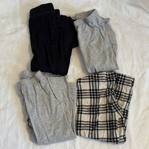 Kids Cozy Cotton Blend Leggings Pack - Black, Gray & Plaid